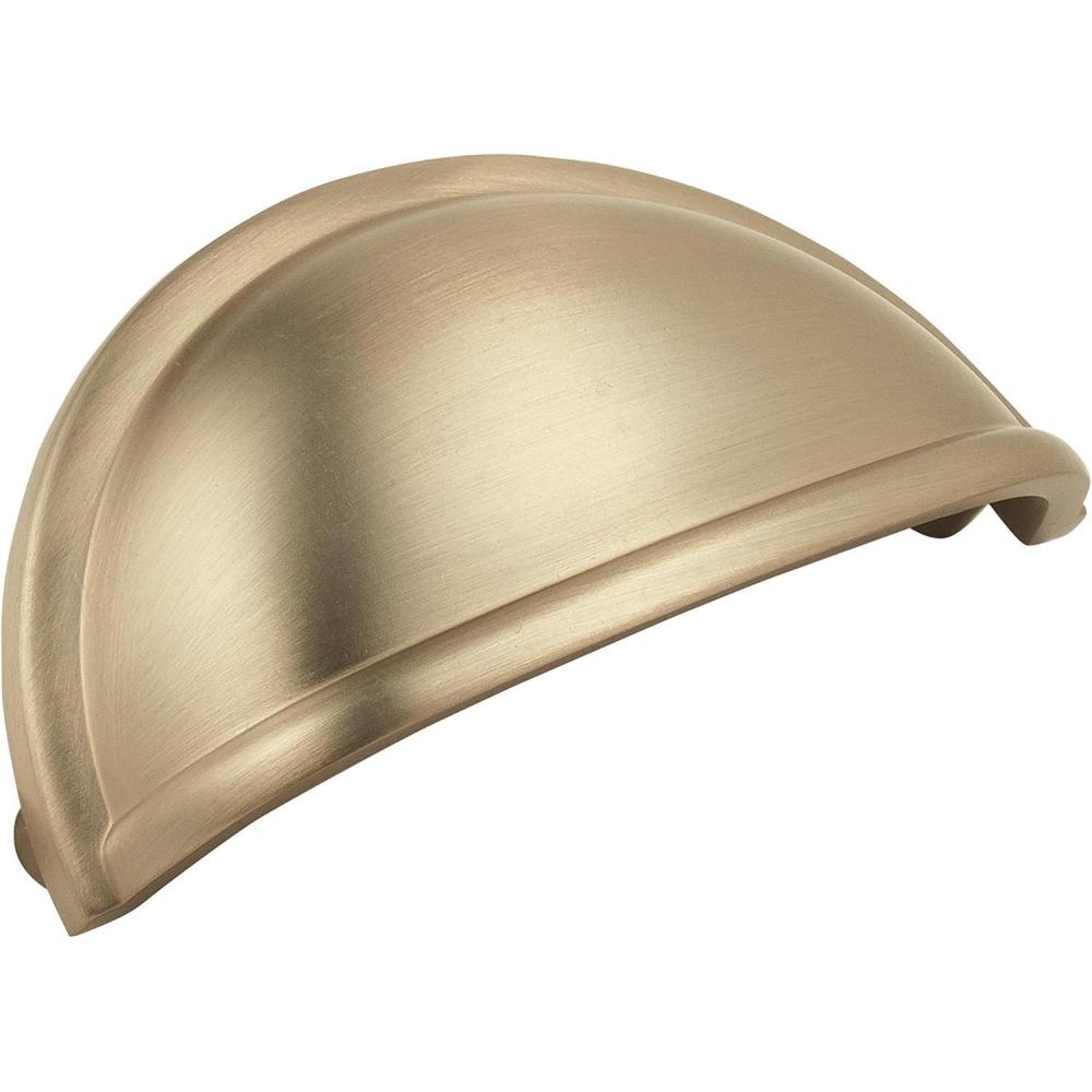 image:imageAmerock Cup Pulls 3 in 76 mm CentertoCenter Golden Champagne Cabinet Cup Pull 10 PackGolden Champagne