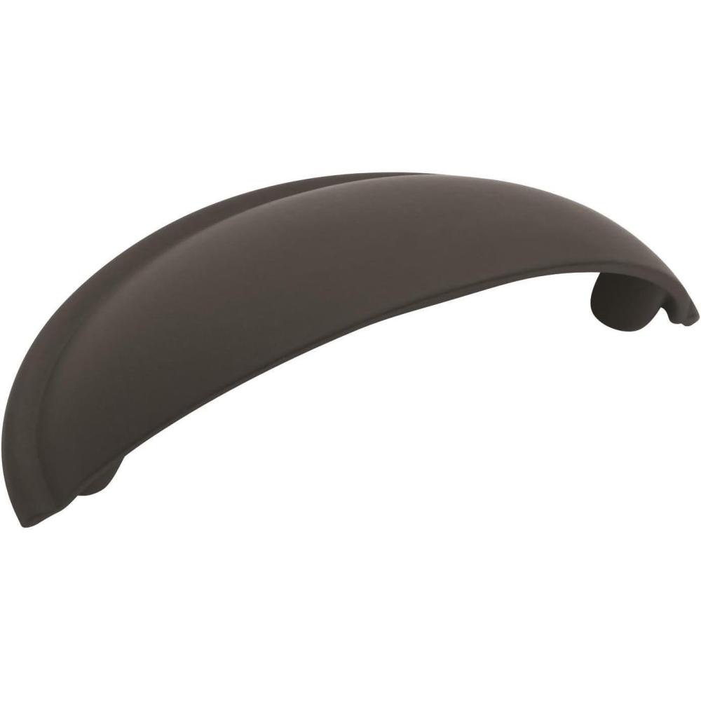 image:imageAmerock Cup Pulls 3 in 76 mm CentertoCenter Golden Champagne Cabinet Cup Pull 10 PackMatte Black
