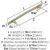 Amerock | Appliance Pull | Polished Nickel | 12 inch (305 mm) Center to Center | Cyprus | 1 Pack | Drawer Pull | Drawer Handle | Cabinet Hardware(Golden Champagne)