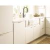 Amerock | Cabinet Edge Pull | Polished Chrome | 4-3/16 inch (106 mm) Center to Center | Aloft | 1 Pack | Drawer Pull | Drawer Handle | Cabinet Hardware(Polished Nickel)