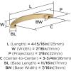 Amerock | Cabinet Pull | Polished Brass | 3 inch (76 mm) Center to Center | Everyday Heritage | Drawer Pull | Drawer Handle | Cabinet Hardware (Pack of 1)(Champagne Bronze)
