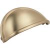 Amerock Cup Pulls 3 in (76 mm) Center-to-Center Golden Champagne Cabinet Cup Pull – 10 Pack(Golden Champagne)