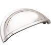 Amerock Cup Pulls 3 in (76 mm) Center-to-Center Golden Champagne Cabinet Cup Pull – 10 Pack(Polished Chrome)