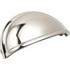 Amerock Cup Pulls 3 in (76 mm) Center-to-Center Golden Champagne Cabinet Cup Pull – 10 Pack(Polished Nickel)