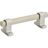 Amerock | Cabinet Pull | Silver Champagne | 3-3/4 inch (96 mm) Center-to-Center | Rockwell | 1 Pack | Drawer Pull | Drawer Handle | Cabinet Hardware(Silver Champagne)