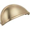 Amerock Cup Pulls 3 in (76 mm) Center-to-Center Golden Champagne Cabinet Cup Pull – 10 Pack(Golden Champagne)
