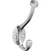 Double Prong Pilltop Coat & Hat Hook in Satin Nickel from Amerock(Chrome)