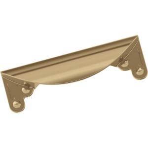 Amerock | Cabinet Cup Pull | Matte Black | 3 inch (76 mm) Center to Center | Inspirations | 1 Pack | Drawer Pull | Drawer Handle | Cabinet Hardware(Champagne Bronze)