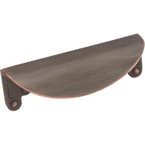 Amerock | Cabinet Cup Pull | Matte Black | 3 inch (76 mm) Center to Center | Inspirations | 1 Pack | Drawer Pull | Drawer Handle | Cabinet Hardware(Oil Rubbed Bronze)