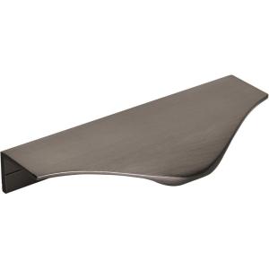 Amerock | Cabinet Edge Pull | Polished Chrome | 4-3/16 inch (106 mm) Center to Center | Aloft | 1 Pack | Drawer Pull | Drawer Handle | Cabinet Hardware(Black Chrome)