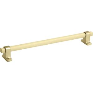 Amerock | Cabinet Pull | Black Brushed Nickel | 3-3/4 inch (96 mm) Center-to-Center | Rockwell | 1 Pack | Drawer Pull | Drawer Handle | Cabinet Hardware(Matte Gold)