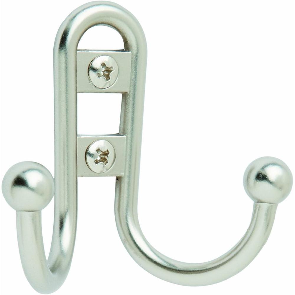 image:imageAmerock Double Prong Robe Hook Wall Mount Oil Rubbed Bronze 1 Pack Robe Hook Towel Hook Entryway Hook Bathroom HookSilver