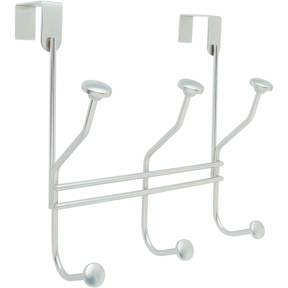 image:imageAmerock OverTheDoor Hook Rack 3 Double Prong Hooks Oil Rubbed Bronze 934 inch 248 mm LengthSilver