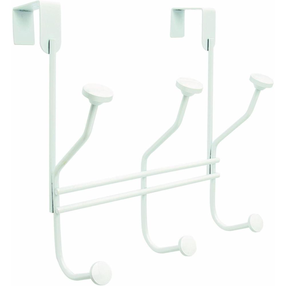 image:imageAmerock OverTheDoor Hook Rack 3 Double Prong Hooks Oil Rubbed Bronze 934 inch 248 mm LengthWhite