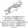Amerock | Cabinet Pull | Satin Nickel | 3-3/4 inch (96 mm) Center to Center | Everyday Heritage | 1 Pack | Drawer Pull | Drawer Handle | Cabinet Hardware(1 Count (Pack of 2))