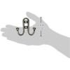 Amerock | Double Prong Robe Hook | Wall Mount | Oil Rubbed Bronze | 1 Pack | Robe Hook | Towel Hook | Entryway Hook | Bathroom Hook(Antique Silver)