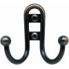 Amerock | Double Prong Robe Hook | Wall Mount | Oil Rubbed Bronze | 1 Pack | Robe Hook | Towel Hook | Entryway Hook | Bathroom Hook(Oil Rubbed Bronze)