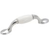 Amerock | Cabinet Pull | White / Polished Chrome | 3 inch (76 mm) Center to Center | Everyday Heritage | 1 Pack | Drawer Pull | Drawer Handle | Cabinet Hardware
