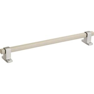 Amerock | Cabinet Pull | Silver Champagne | 10-1/16 inch (256 mm) Center-to-Center | Rockwell | 1 Pack | Drawer Pull | Drawer Handle | Cabinet Hardware