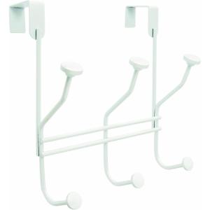 Amerock | Over-The-Door Hook Rack | 3 Double Prong Hooks | Oil Rubbed Bronze | 9-3/4 inch (248 mm) Length(White)