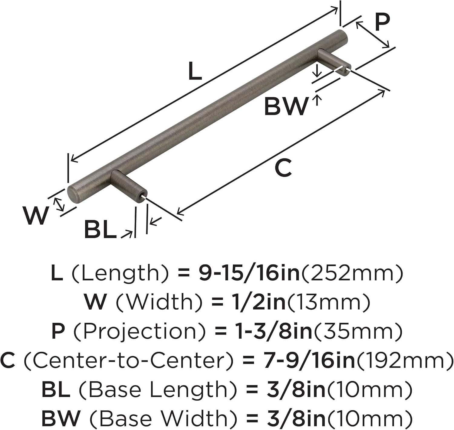 image:imageAmerock Cabinet Pull Gunmetal 7916 inch 192 mm Center to Center Bar Pulls 1 Pack Drawer Pull Drawer Handle Cabinet Hardware