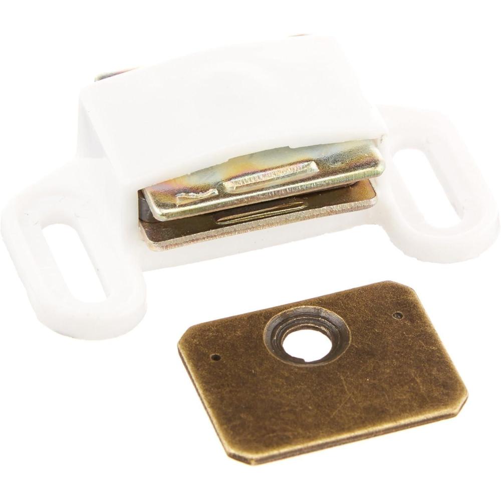 image:imageAmerock Magnetic Cabinet Catch White 2 inch 51 mm Length 1 Pack Door Catch Cabinet Door Latch Magnetic Door Latch