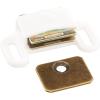 Amerock | Magnetic Cabinet Catch | White | 2 inch (51 mm) Length | 1 Pack | Door Catch | Cabinet Door Latch | Magnetic Door Latch