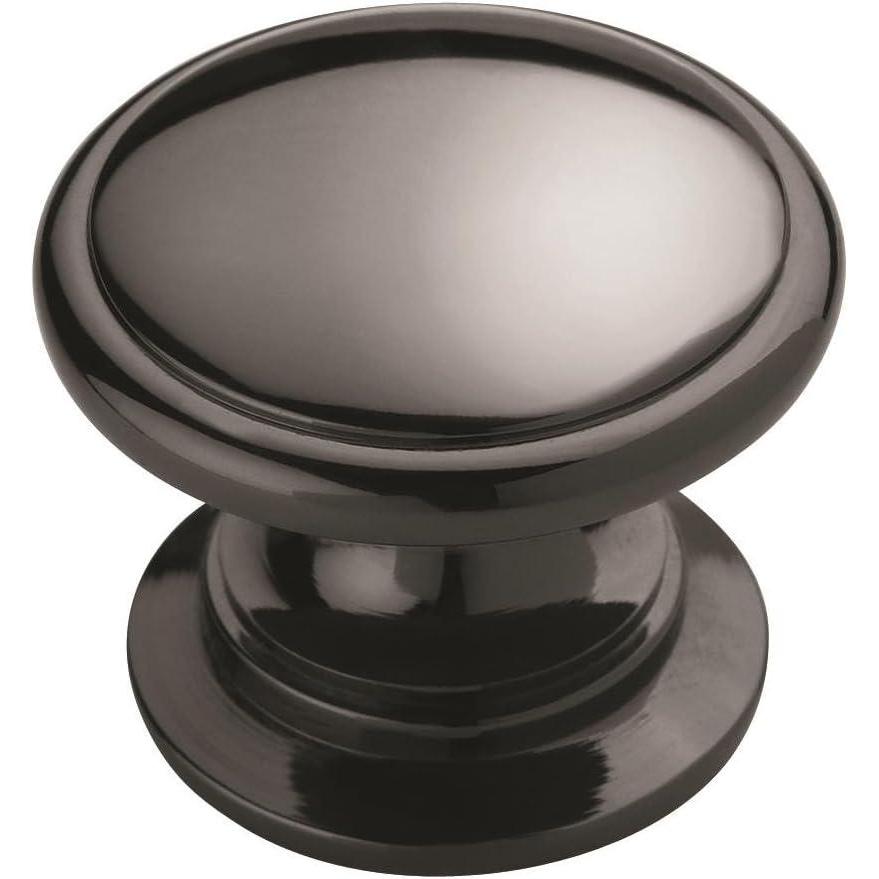 image:imageAmerock  Cabinet Knob  Antique Silver  114 inch 32 mm Diameter  Ravino  1 Pack  Drawer Knob  Cabinet HardwareBlack Nickel