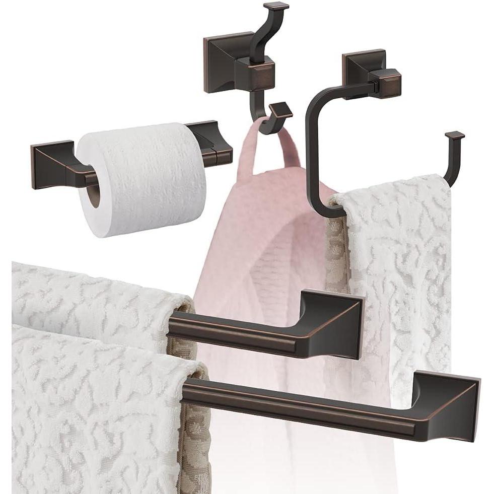 image:imageAmerock Oil Rubbed Bronze Mulholland 5 Piece Bathroom Accessories Set