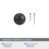 Amerock | Cabinet Knob | Antique Silver | 1-1/4 inch (32 mm) Diameter | Ravino | 1 Pack | Drawer Knob | Cabinet Hardware(Black Nickel)