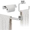 Amerock | Chrome | Mulholland | Towel Bar | 18 inch (457 mm) | 3 Piece | Bathroom Accessories Set