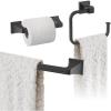 Amerock | Matte Black | Mulholland |Towel Bar | 18 inch (457 mm) | 3 Piece | Bathroom Accessories Set