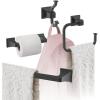 Amerock | Matte Black | Mulholland |Towel Bar | 18 inch (457 mm) | 4 Piece | Bathroom Accessories Set