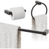 Amerock | Oil Rubbed Bronze | Monument | Towel Bar | 24 inch (610 mm) | 3 Piece | Bathroom Accessories Set