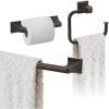 Amerock | Oil Rubbed Bronze | Mulholland | Towel Bar | 18 inch (457 mm) | 3 Piece | Bathroom Accessories Set