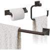 Amerock | Oil Rubbed Bronze | Mulholland | Towel Bar | 24 inch (610 mm) | 3 Piece | Bathroom Accessories Set