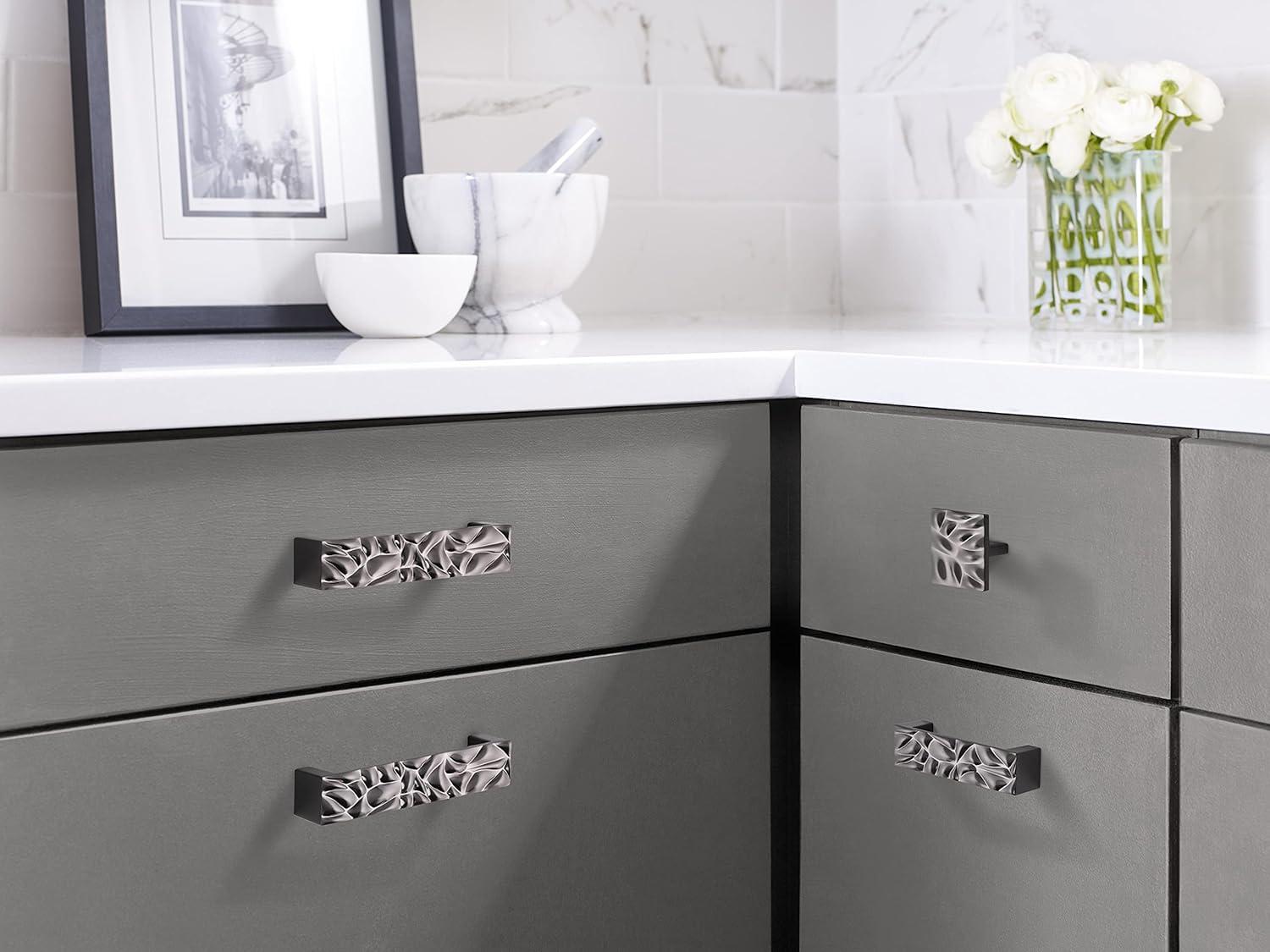 image:imageAmerock Cabinet Pull Matte Black 5116 inch 128 mm Center to Center Calathea 1 Pack Drawer Pull Drawer Handle Cabinet HardwareBlack Chrome