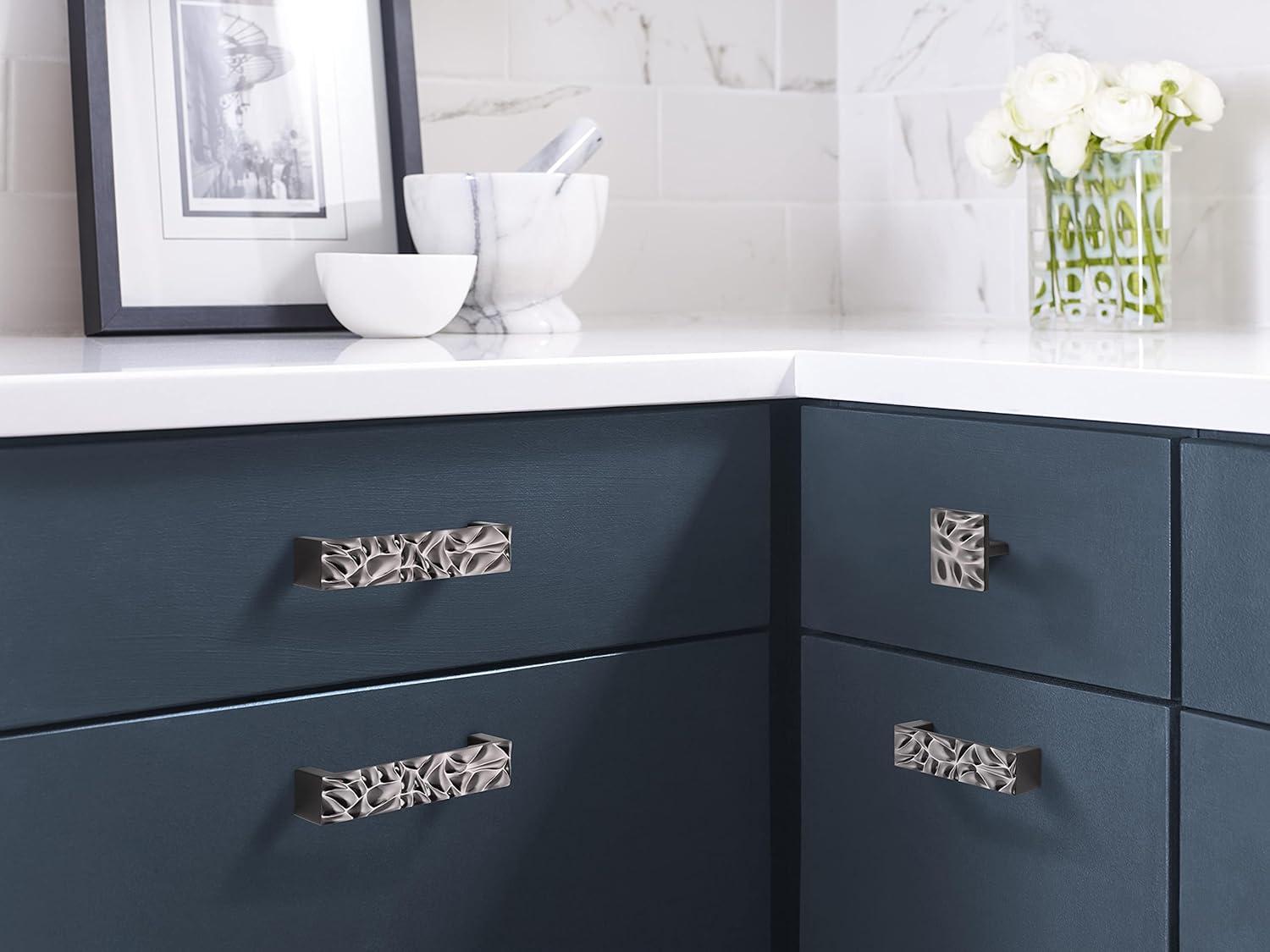 image:imageAmerock Cabinet Pull Matte Black 5116 inch 128 mm Center to Center Calathea 1 Pack Drawer Pull Drawer Handle Cabinet HardwareBlack Chrome