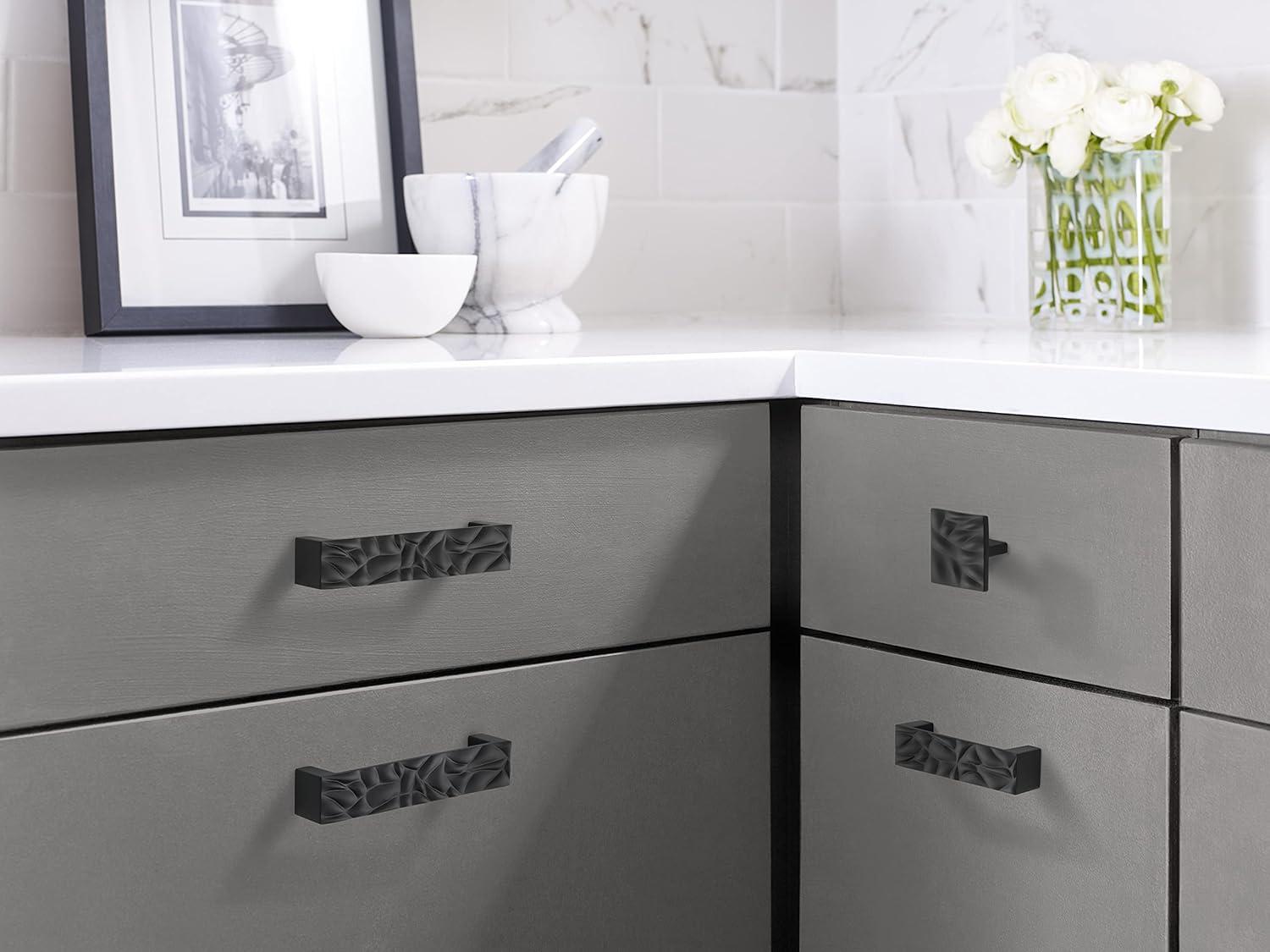 image:imageAmerock Cabinet Pull Matte Black 5116 inch 128 mm Center to Center Calathea 1 Pack Drawer Pull Drawer Handle Cabinet HardwareMatte Black