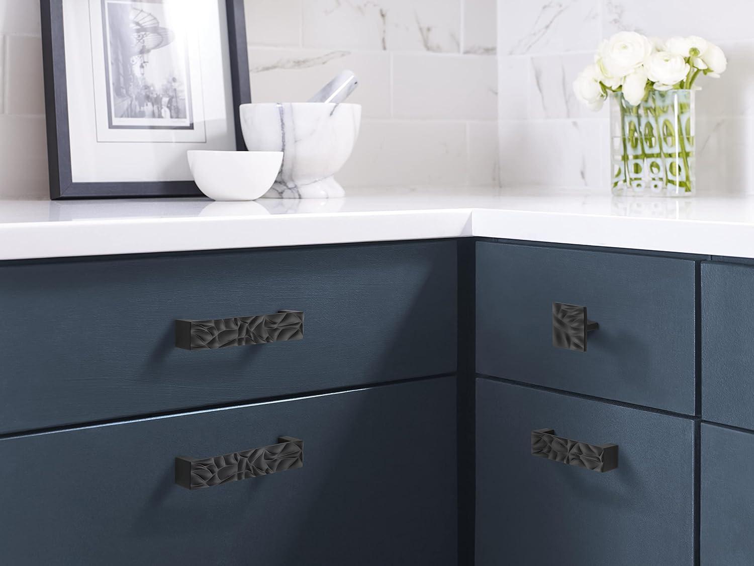image:imageAmerock Cabinet Pull Matte Black 5116 inch 128 mm Center to Center Calathea 1 Pack Drawer Pull Drawer Handle Cabinet HardwareMatte Black