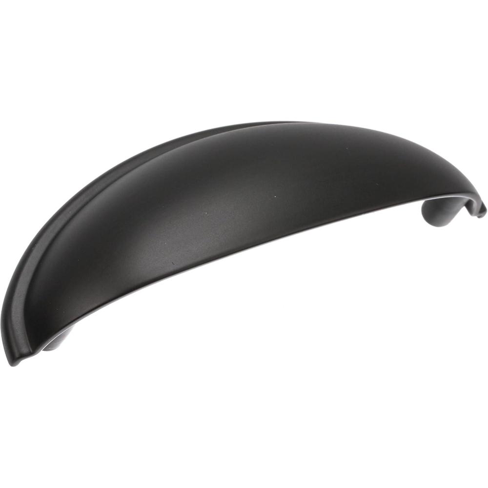 image:imageAmerock Cabinet Cup Pull Matte Black 3 inch 76 mm Center to Center Ravino 5 Pack Drawer Pull Drawer Handle Cabinet Hardware