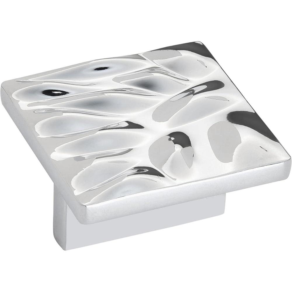 image:imageAmerock  Cabinet Pull  Matte Black  114 inch 32 mm Center to Center  Calathea  1 Pack  Drawer Pull  Drawer Handle  Cabinet HardwarePolished Chrome
