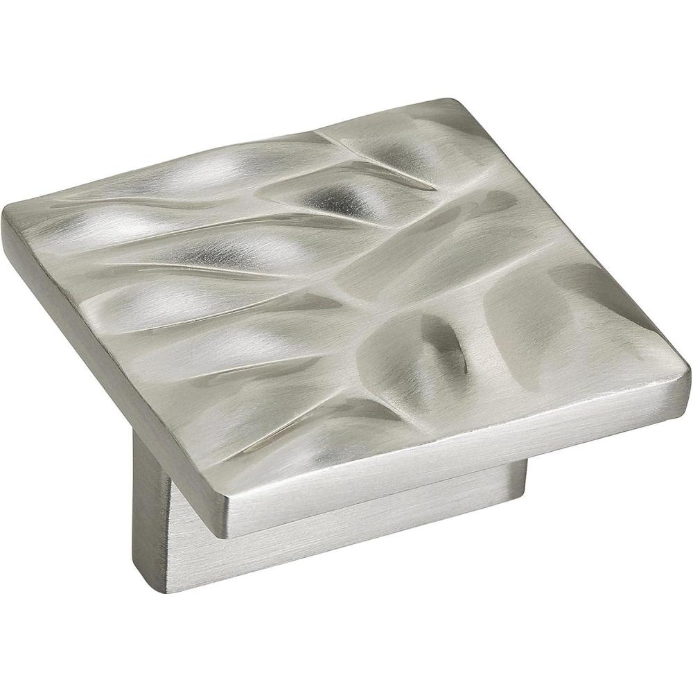 image:imageAmerock  Cabinet Pull  Matte Black  114 inch 32 mm Center to Center  Calathea  1 Pack  Drawer Pull  Drawer Handle  Cabinet HardwareSatin Nickel