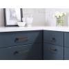 Amerock | Cabinet Finger Pull | Golden Champagne | 1-1/4 inch (32 mm) Center to Center | Concentric | 1 Pack | Drawer Pull | Drawer Handle | Cabinet Hardware(Matte Black)