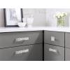 Amerock | Cabinet Pull | Matte Black | 1-1/4 inch (32 mm) Center to Center | Calathea | 1 Pack | Drawer Pull | Drawer Handle | Cabinet Hardware(Polished Chrome)