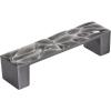 Amerock | Cabinet Pull | Matte Black | 5-1/16 inch (128 mm) Center to Center | Calathea | 1 Pack | Drawer Pull | Drawer Handle | Cabinet Hardware(Black Chrome)
