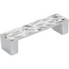 Amerock | Cabinet Pull | Matte Black | 5-1/16 inch (128 mm) Center to Center | Calathea | 1 Pack | Drawer Pull | Drawer Handle | Cabinet Hardware(Polished Chrome)