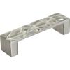 Amerock | Cabinet Pull | Matte Black | 5-1/16 inch (128 mm) Center to Center | Calathea | 1 Pack | Drawer Pull | Drawer Handle | Cabinet Hardware(Satin Nickel)