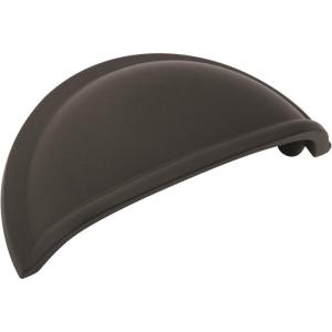 Amerock | Cabinet Cup Pull | Matte Black | 3 inch (76 mm) Center to Center | Cup Pulls | 5 Pack | Drawer Pull | Drawer Handle | Cabinet Hardware