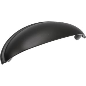 Amerock | Cabinet Cup Pull | Matte Black | 3 inch (76 mm) Center to Center | Ravino | Drawer Pull | Drawer Handle | Cabinet Hardware (Pack of 10)
